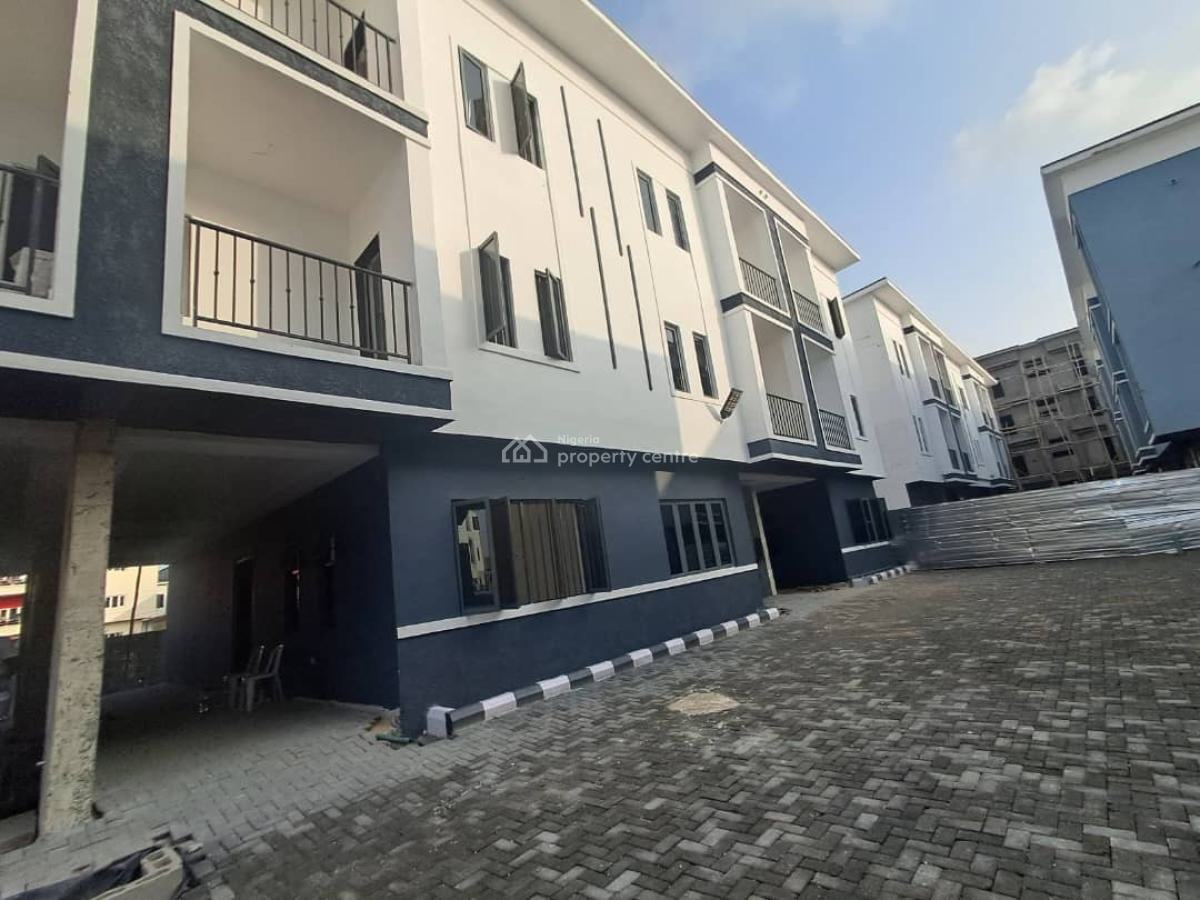 13 Units of 4 Bedroom Terrace with Green Area, Sound Proof Generator, Alex & Bills - Atlantic View Estate, New Road, Before Chevron, Lekki, Lagos, Terraced Duplex for Sale