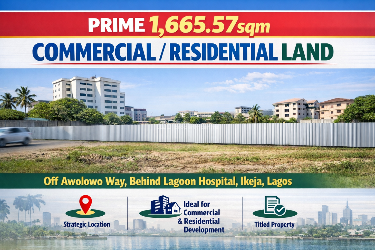 Prime 1,665.57sqm Commercial/residential Land, Off Awolowo Way, Ikeja, Lagos, Mixed-use Land for Sale