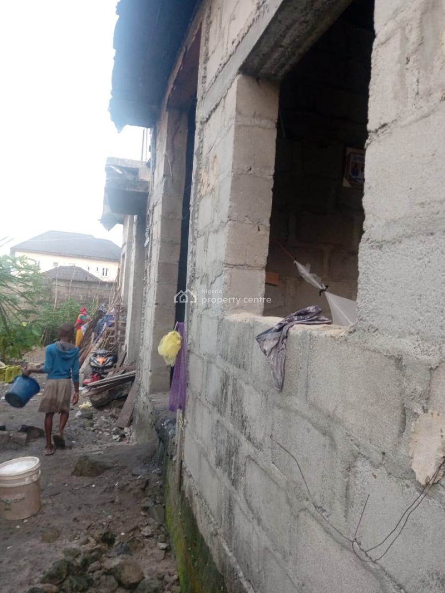 Half Plot of Land with 2 Mini Flat and Decking on It, United Estate, Sangotedo, Ajah, Lagos, Flat / Apartment for Sale