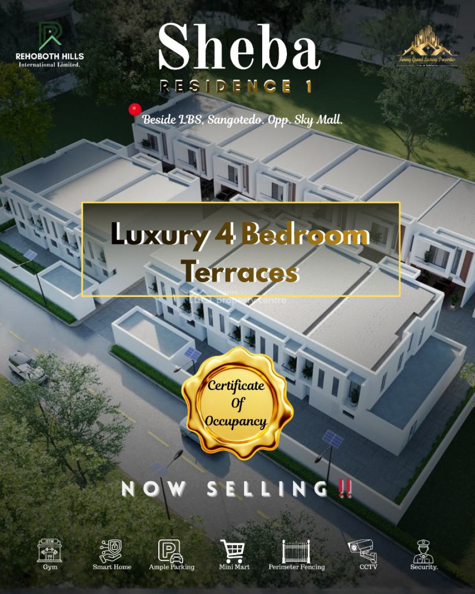 Hottest Selling Luxury 4 Bedroom with Home Automation in Serene Estate, Lagos Business School, Sangotedo, Ajah, Lagos, Terraced Duplex for Sale