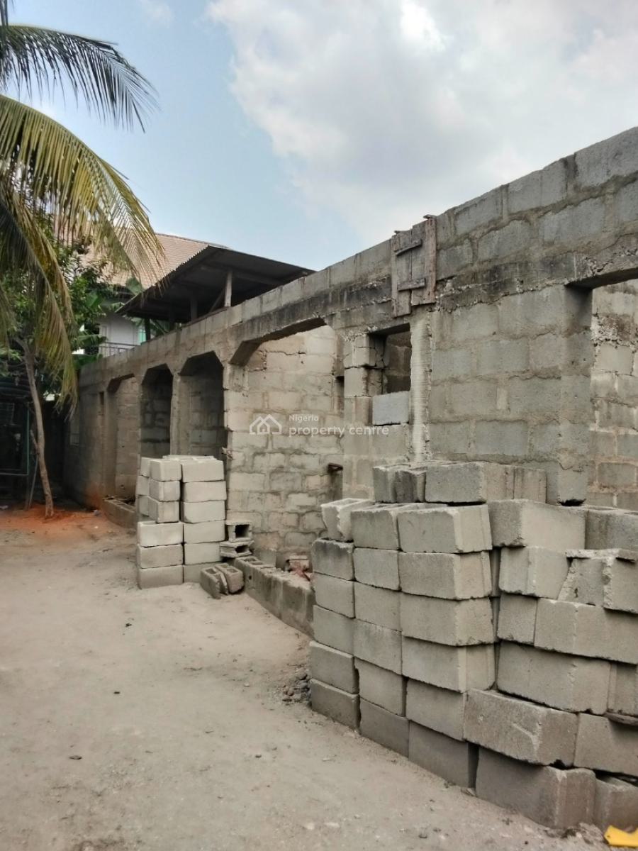 Uncompleted Block of 2 Flats on 428sqm, Peace Estate Canoe / Ajao Estate, Isolo, Lagos, House for Sale