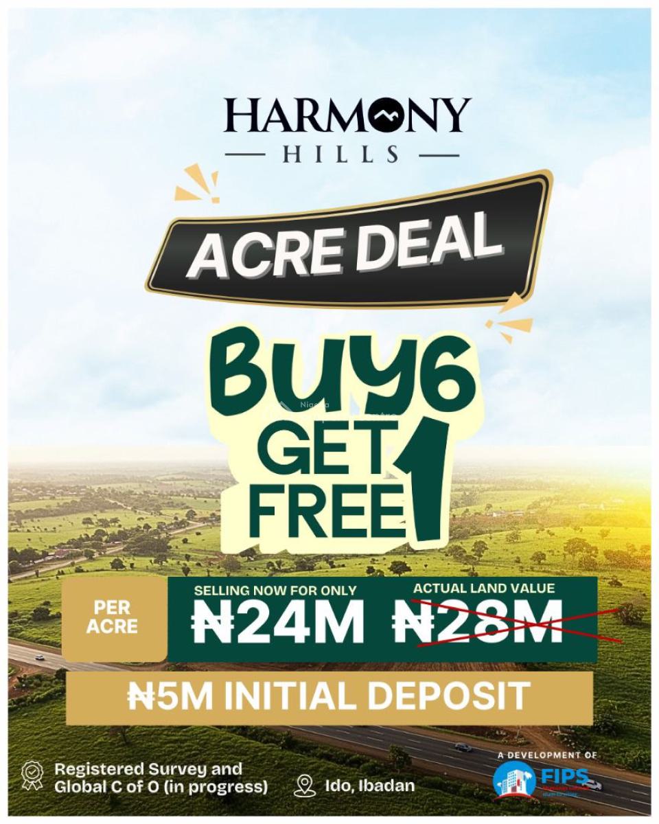 Affordable Land in a Good Location, Harmony Hills Estate ,ido, Ibadan, Oyo, Residential Land for Sale