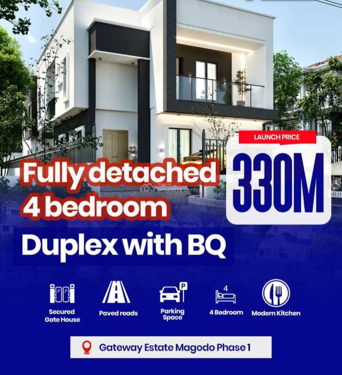 2 Units Fully Detached 4 Bedroom Duplex, Off The Gateway Estate, Gra Phase 1, Magodo, Lagos, Detached Duplex for Sale