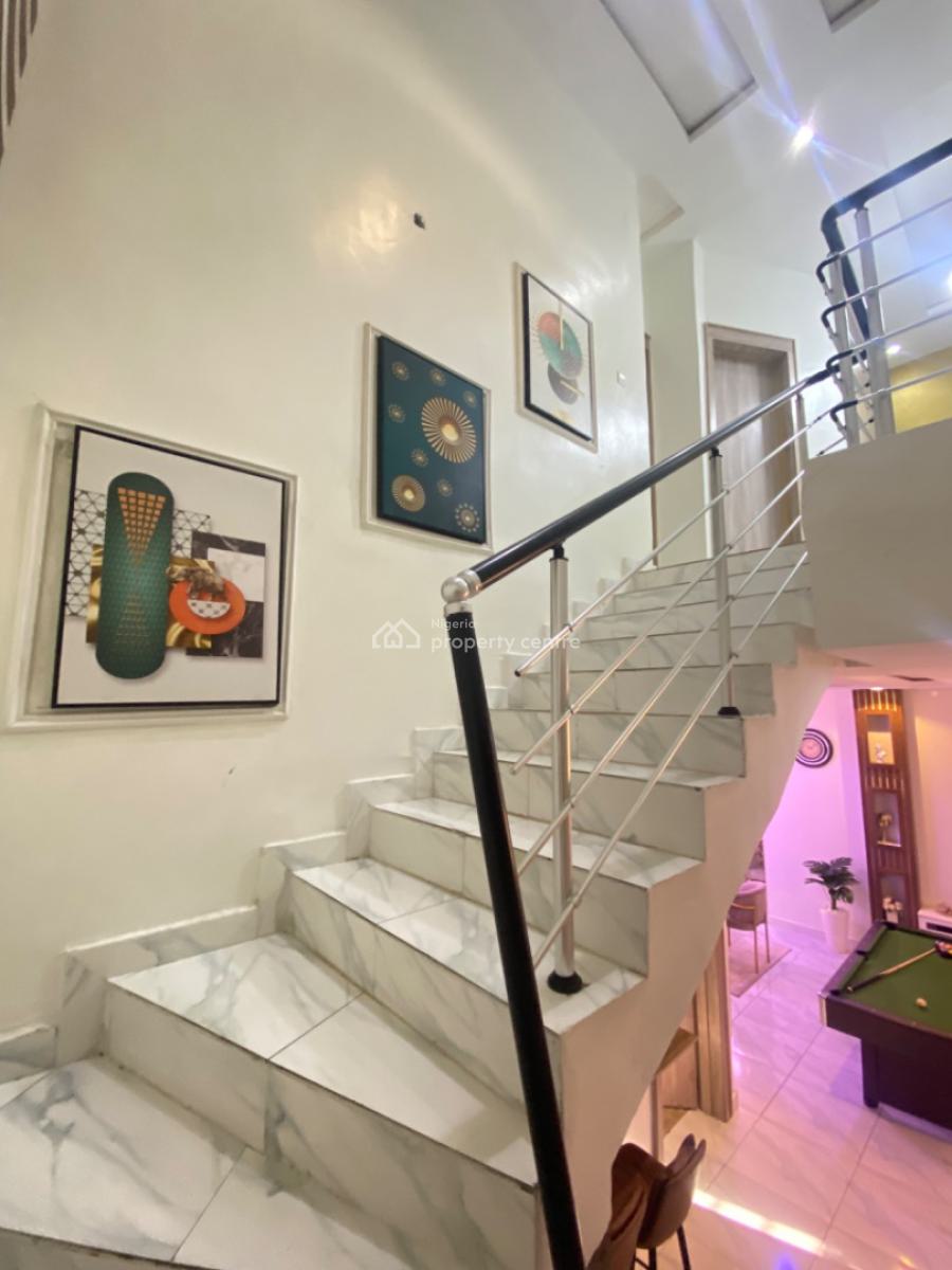 4 Bedroom Terrace Duplex with Pool, Star Link Internet, Solar and Gym, Vgc, Lekki, Lagos, Terraced Duplex for Rent
