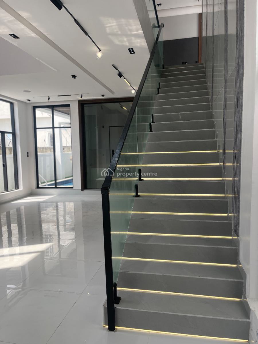 Magnificent Automated 5 Bedrooms Detached Duplex + Bq + Pool, Chevron, Lekki, Lagos, Detached Duplex for Sale