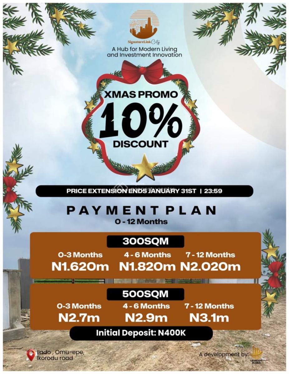 Prelaunch Price Extended, Land with C of O, Signaturelink City, Odogbolu, Ogun, Residential Land for Sale