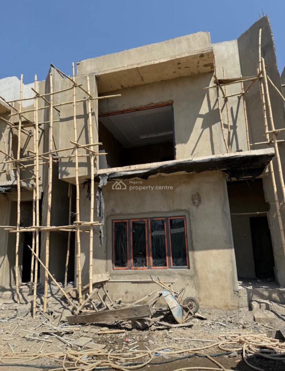 Carcass 3 Bedrooms Duplex with Bq, Galadimawa, Abuja, Terraced Duplex for Sale