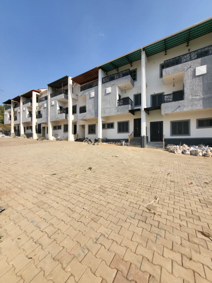 Nicely Built 4 Bedroom Terrace Duplex + Bq (semi Finished), Guzape District, Abuja, Terraced Duplex for Sale