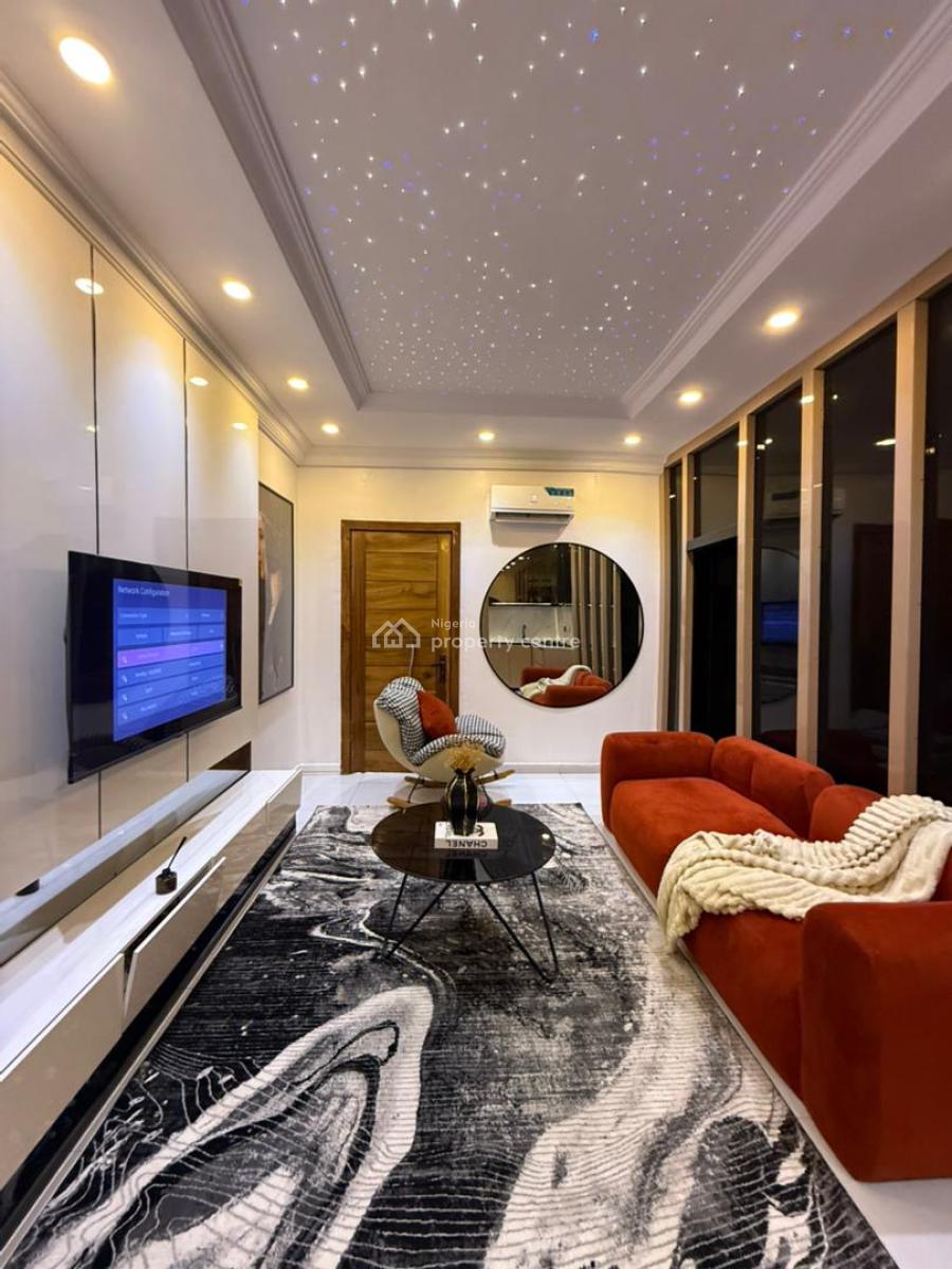 Deluxe 1 Bedroom Bathub Apartment with Red Room, Osapa, Lekki, Lagos, Mini Flat (room and Parlour) Short Let