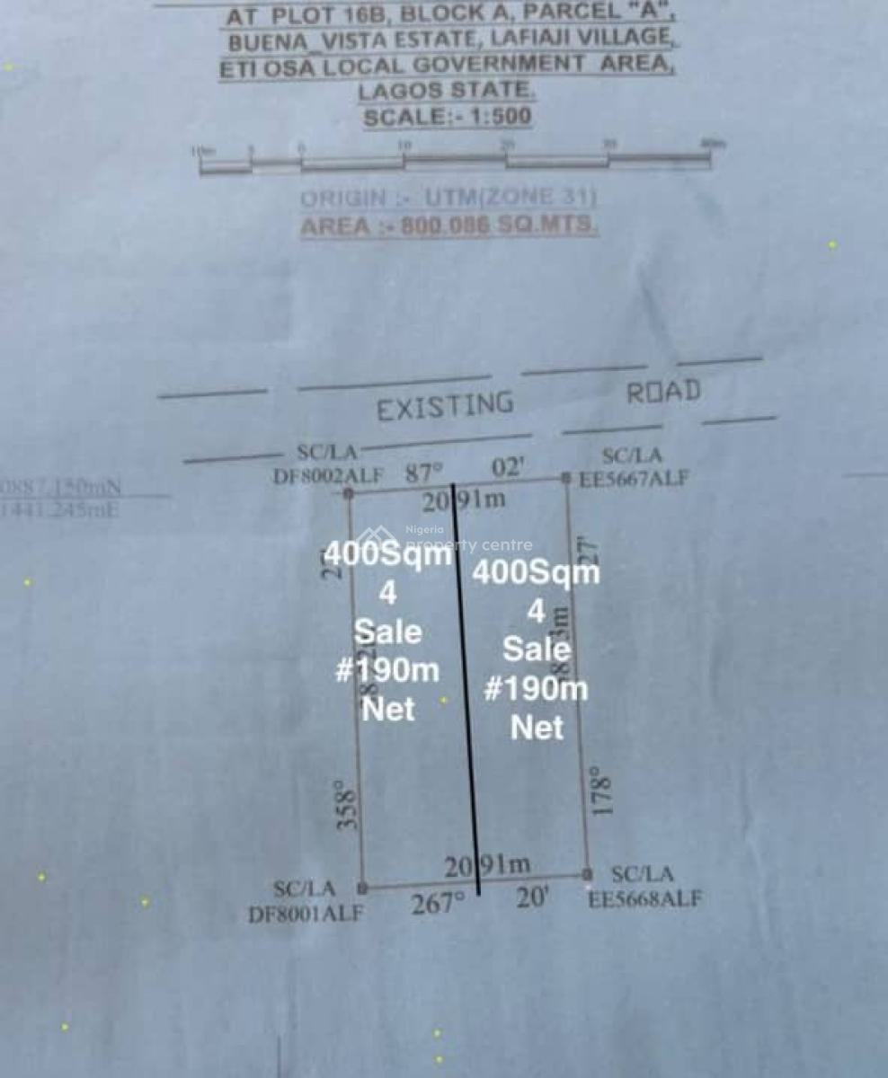 800sqm Bare Land, Buena Vista Orchid, Lekki, Lagos, Land for Sale