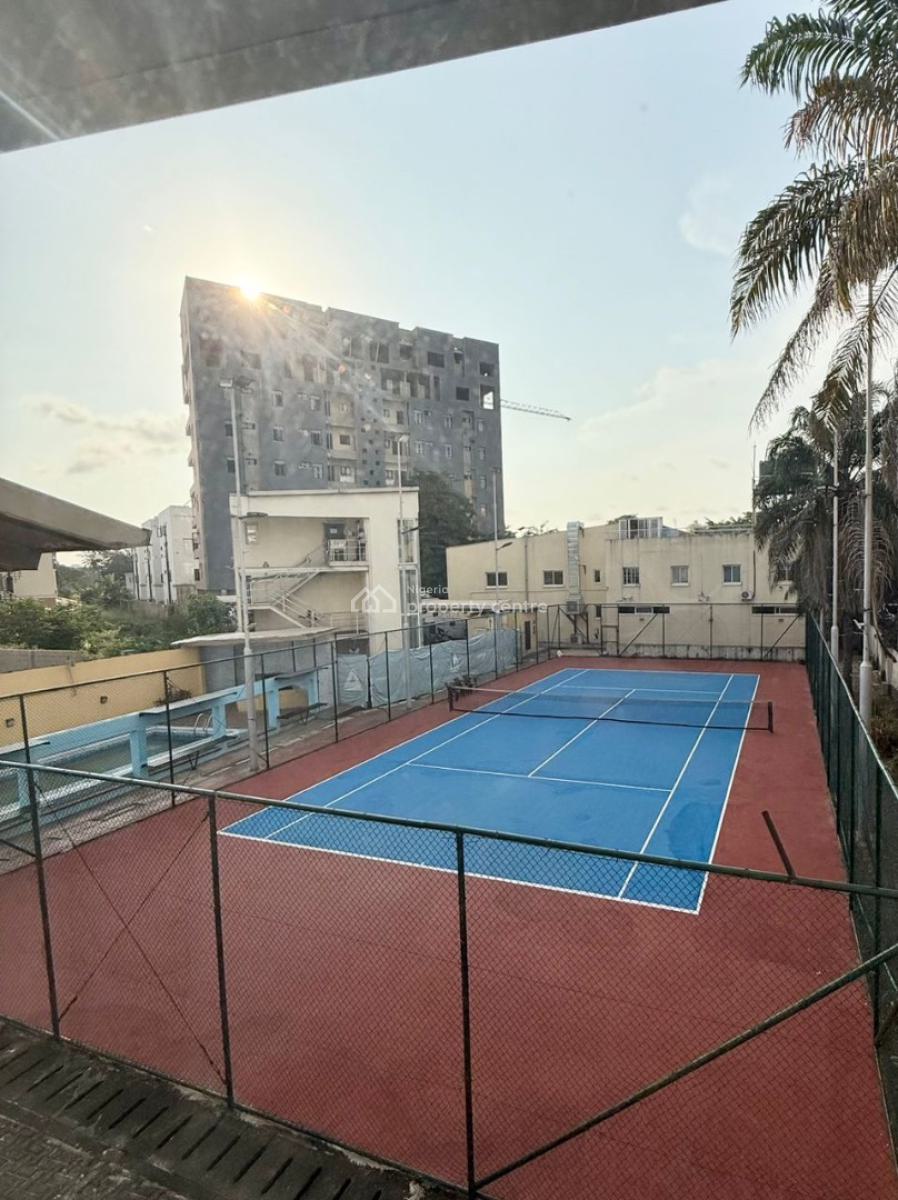 Brand New 1 Bedroom Apartment with Pool & Tennis Court, Ikoyi, Lagos, Flat / Apartment Short Let