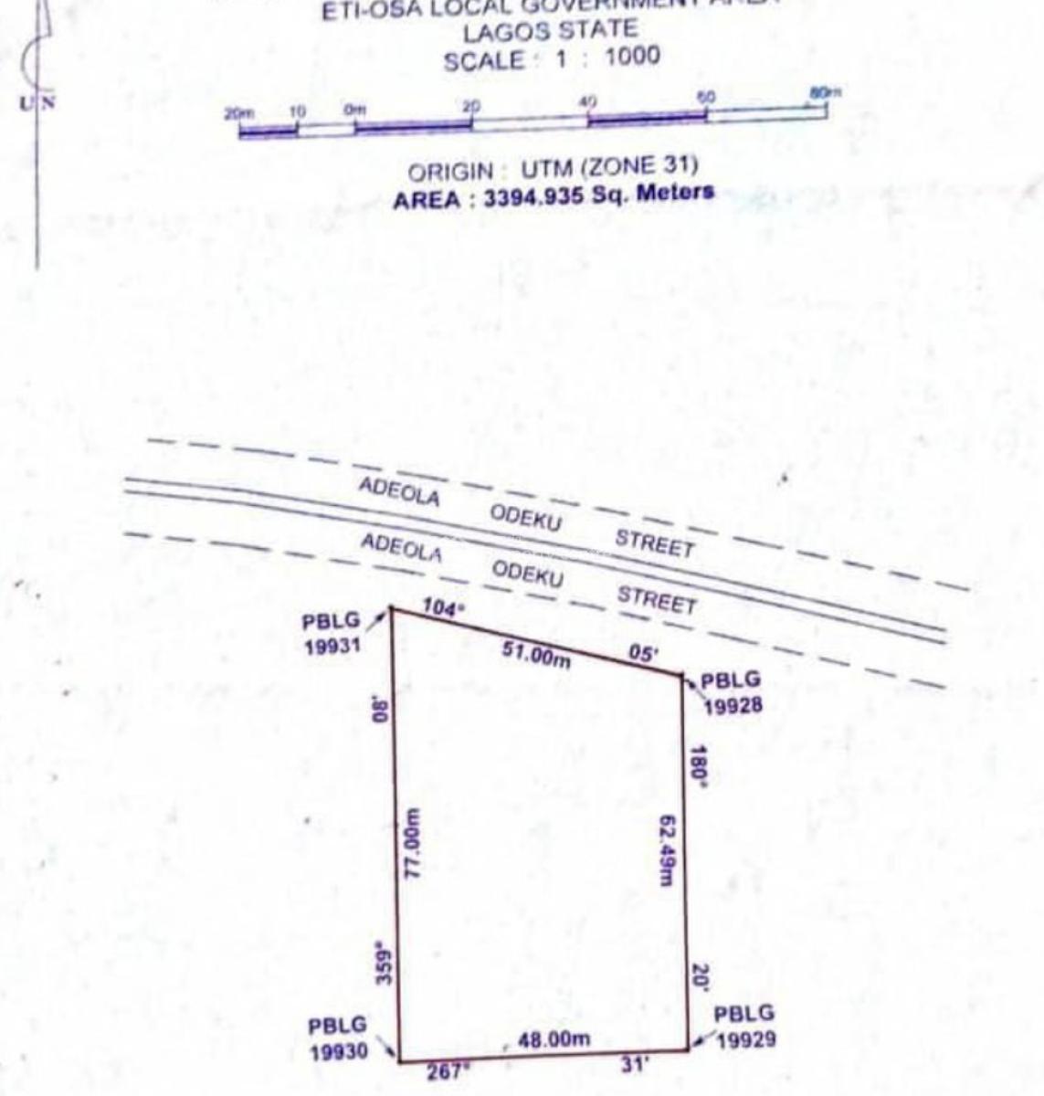 3394 Sqm Land, Adeola Odeku, Victoria Island (vi), Lagos, Land for Sale