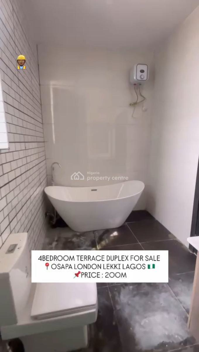 Newly Built 4 Bedroom Terraced Duplex, Osapa, Lekki, Lagos, Terraced Duplex for Sale