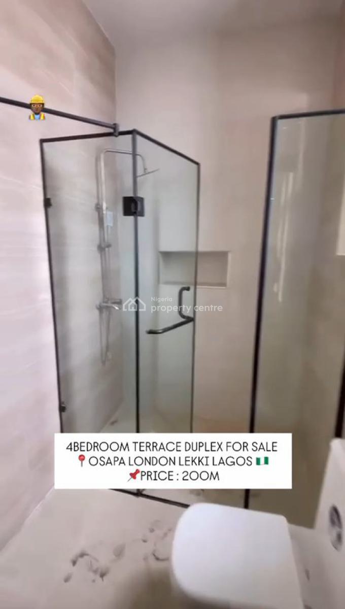 Newly Built 4 Bedroom Terraced Duplex, Osapa, Lekki, Lagos, Terraced Duplex for Sale