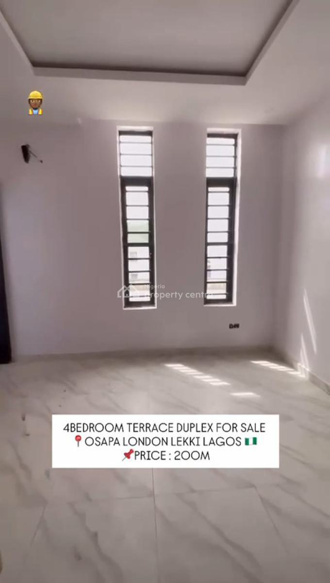 Newly Built 4 Bedroom Terraced Duplex, Osapa, Lekki, Lagos, Terraced Duplex for Sale