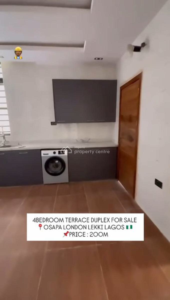 Newly Built 4 Bedroom Terraced Duplex, Osapa, Lekki, Lagos, Terraced Duplex for Sale