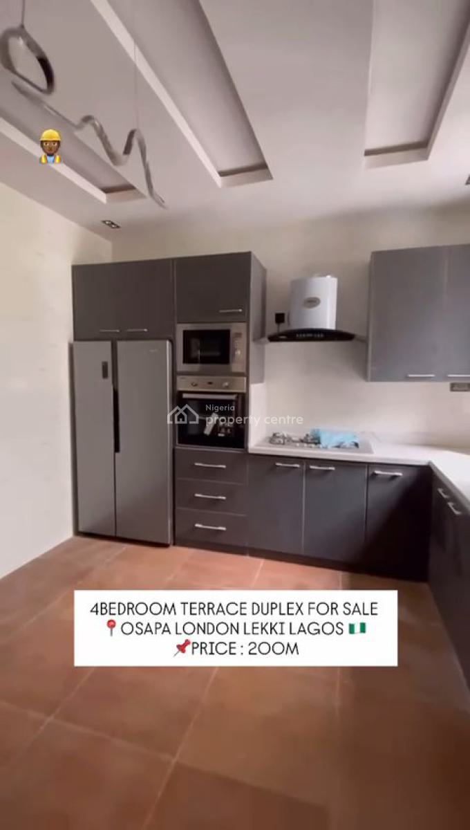 Newly Built 4 Bedroom Terraced Duplex, Osapa, Lekki, Lagos, Terraced Duplex for Sale