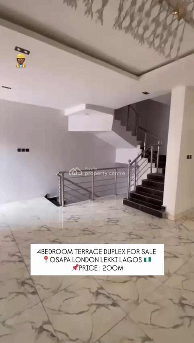 Newly Built 4 Bedroom Terraced Duplex, Osapa, Lekki, Lagos, Terraced Duplex for Sale