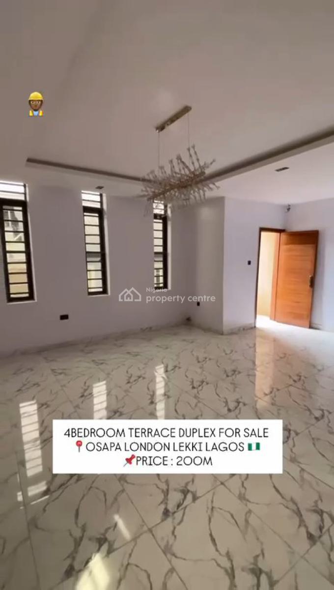 Newly Built 4 Bedroom Terraced Duplex, Osapa, Lekki, Lagos, Terraced Duplex for Sale