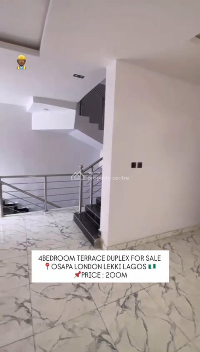 Newly Built 4 Bedroom Terraced Duplex, Osapa, Lekki, Lagos, Terraced Duplex for Sale