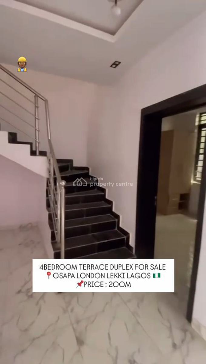 Newly Built 4 Bedroom Terraced Duplex, Osapa, Lekki, Lagos, Terraced Duplex for Sale