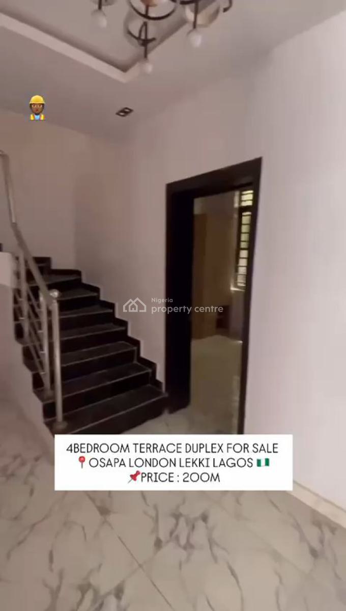 Newly Built 4 Bedroom Terraced Duplex, Osapa, Lekki, Lagos, Terraced Duplex for Sale