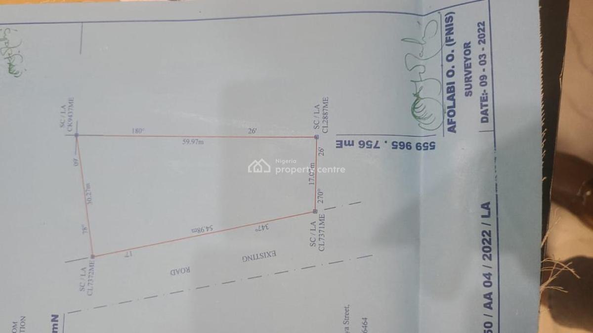 1500sqm Fenced Land, Chevron Alternative Drive By Salvation Ministry Chevron Toll Gate, Lekki, Lagos, Residential Land for Sale