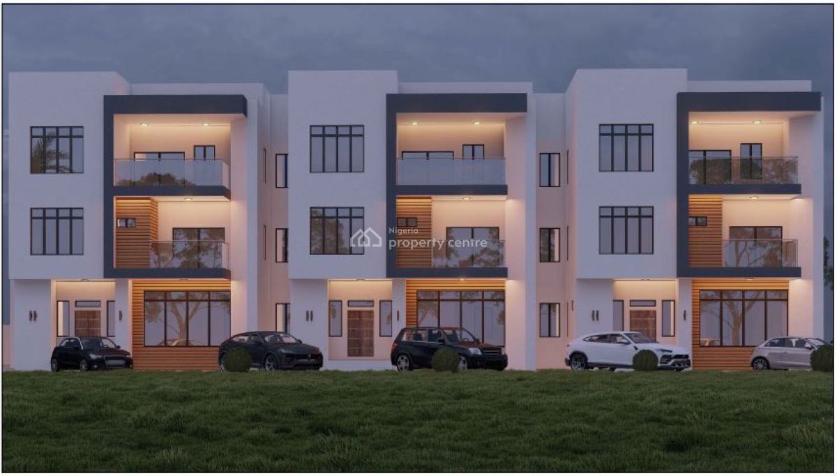 Luxury Four Bedroom Terrace with Bq, Lento Aluminum, Life Camp, Abuja, Terraced Duplex for Sale