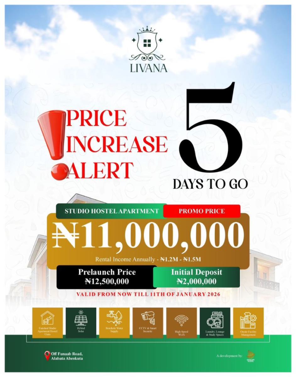 Luxury- Student Hostels Investment- Steady Cashflow, Directly Opp. Federal University of Agriculture, Abeokuta North, Ogun, Block of Flats for Sale