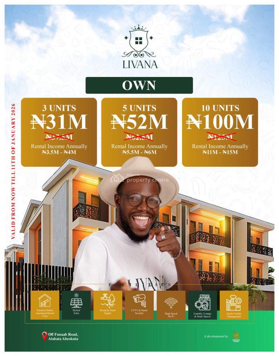 Luxury- Student Hostels Investment- Steady Cashflow, Directly Opp. Federal University of Agriculture, Abeokuta North, Ogun, Block of Flats for Sale