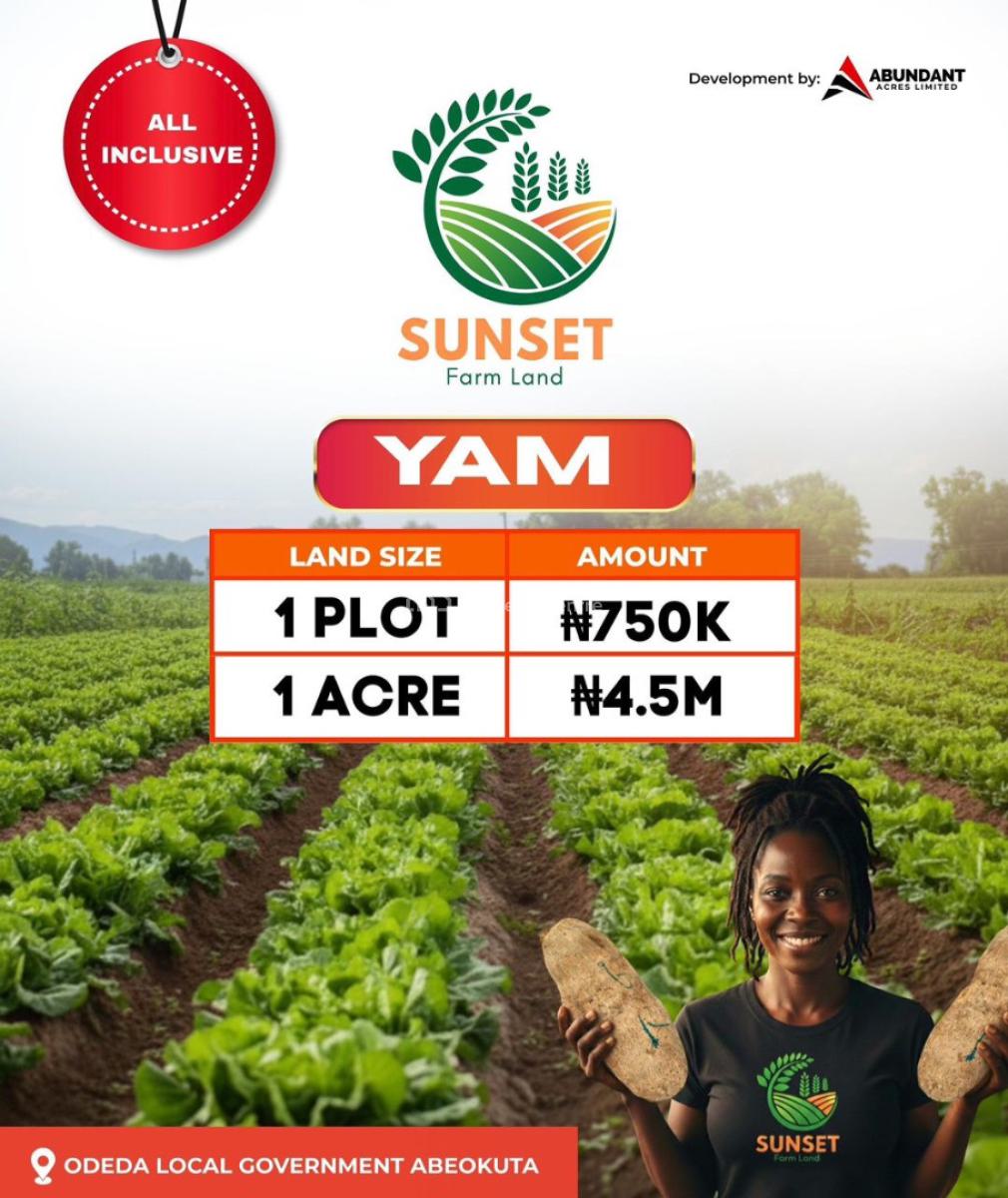 Yam Farm Investment 750k per Plots, Odeda Abeokuta, Abeokuta North, Ogun, Land for Sale