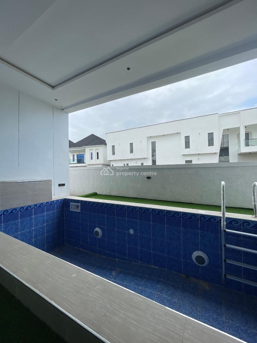 Waterfront Five  Bedroom Fully Detached Duplex with Pool and Bq, Ajah, Ajah, Lagos, Detached Duplex for Sale