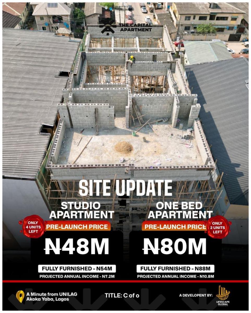Most Affordable Cash Producing Asset 1min Away From Unilag with Huge R, Make 10m Annually By Owning a Shortlet Apartment with Flexible Payment, Yaba, Lagos, Block of Flats for Sale