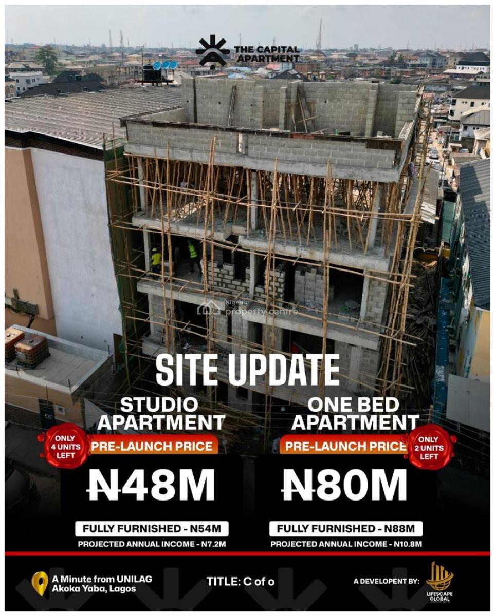 Most Affordable Cash Producing Asset 1min Away From Unilag with Huge R, Make 10m Annually By Owning a Shortlet Apartment with Flexible Payment, Yaba, Lagos, Block of Flats for Sale