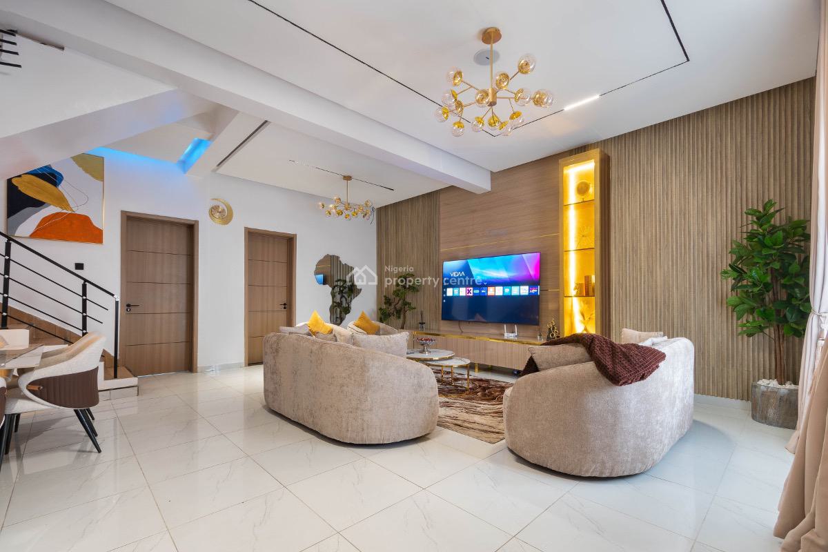 Luxury 3 Bedroom Terrace with Swimming Pool & Cinema, Richmond Pearl Way, Freedom Way, Lekki Phase 1, Lekki, Lagos, Terraced Duplex Short Let