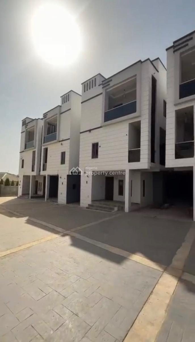 Newly Built 5 Bedroom Terrace Duplex with Bq, Wuye, Abuja, Terraced Duplex for Rent