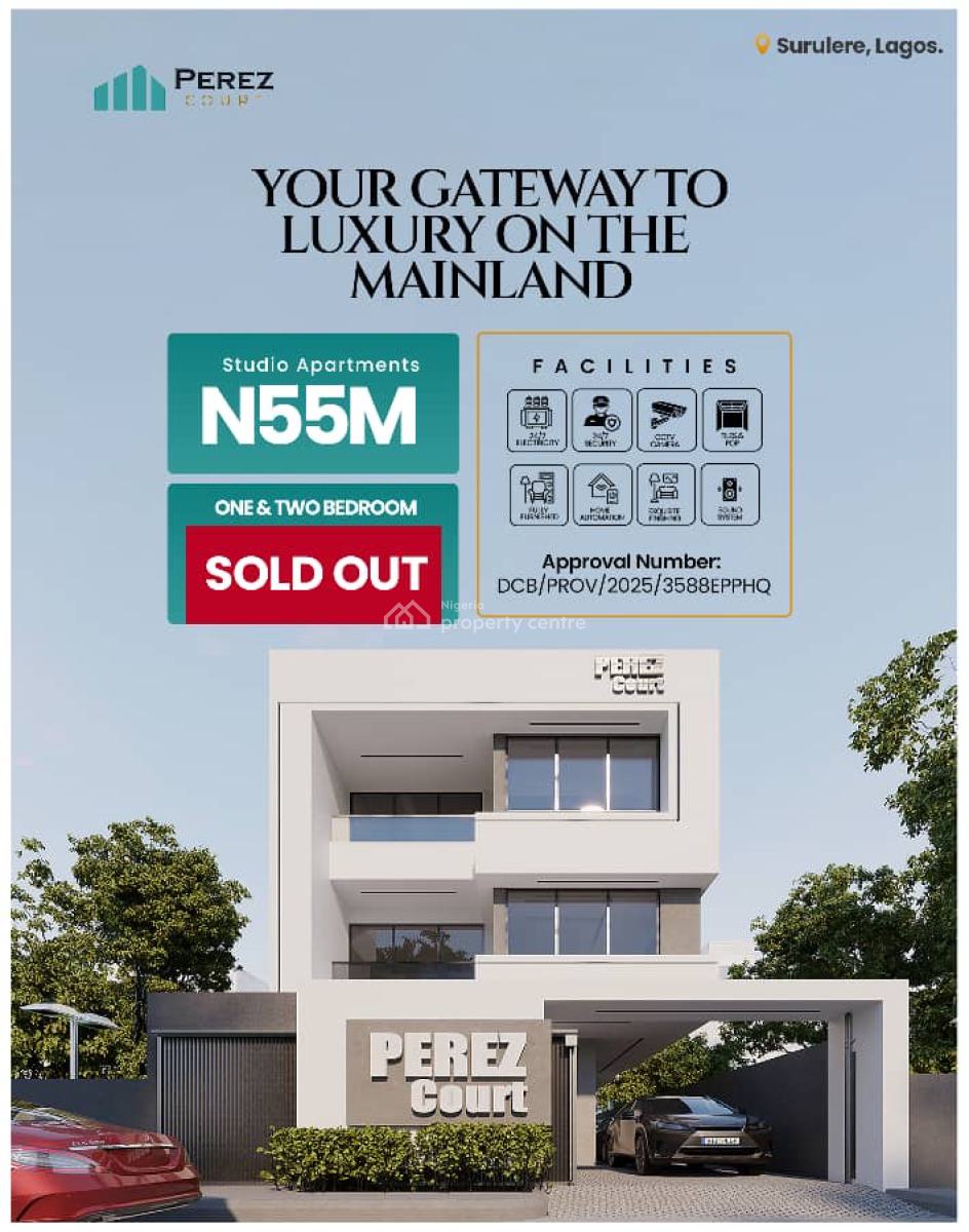 Affordable Studio Apartment in a Serene Neighborhood with 50% Deposit, Most Affordable Apartment in The Heart of Surulere with Payment Plan, Surulere, Lagos, Flat / Apartment for Sale