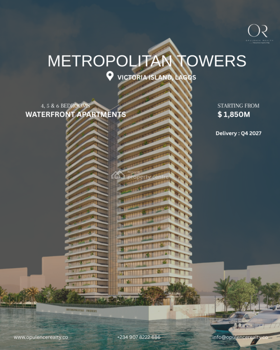 Waterfront 4 Bedroom with Pool and Swimming Pool, Ozumba Mbadiwe, Victoria Island (vi), Lagos, Flat / Apartment for Sale