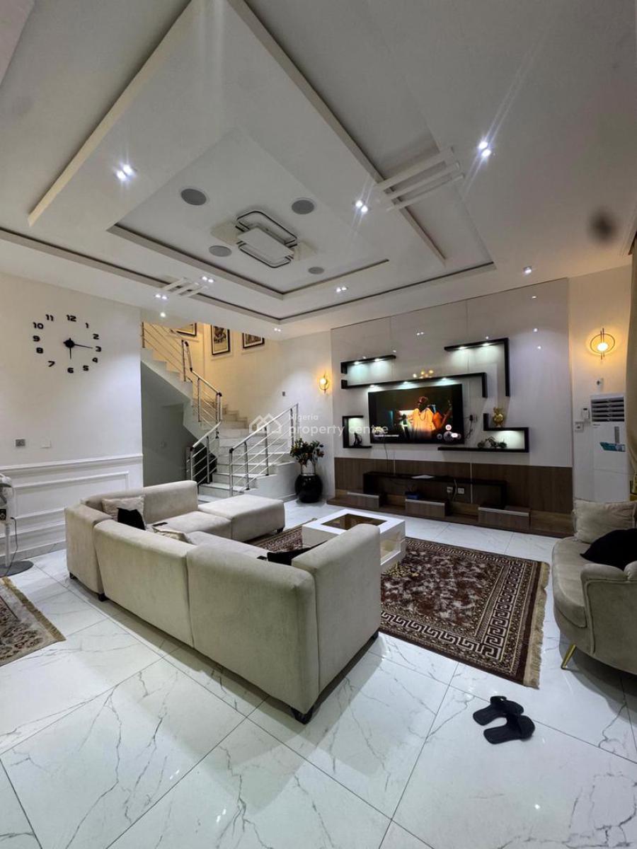 Privately Gated 4 Bedrooms Semi Detached Duplex, Idado Estate (by Vava Furniture, Igbofon Bus-stop), Lekki, Lagos, Semi-detached Duplex Short Let