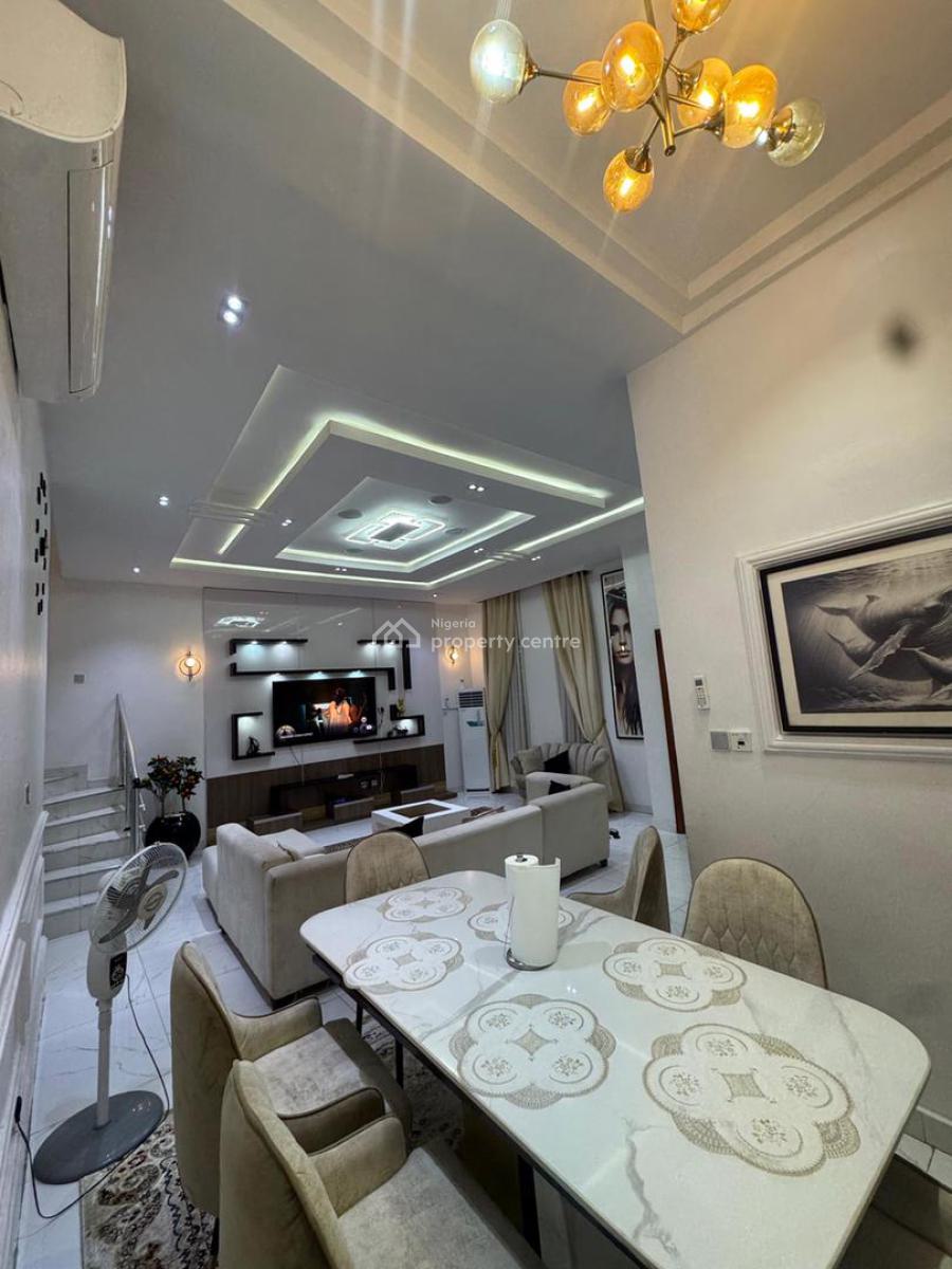 Privately Gated 4 Bedrooms Semi Detached Duplex, Idado Estate (by Vava Furniture, Igbofon Bus-stop), Lekki, Lagos, Semi-detached Duplex Short Let