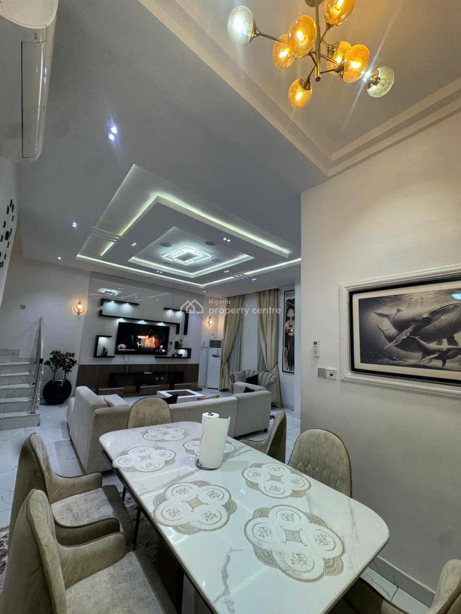 Privately Gated 4 Bedrooms Semi Detached Duplex, Idado Estate (by Vava Furniture, Igbofon Bus-stop), Lekki, Lagos, Semi-detached Duplex Short Let