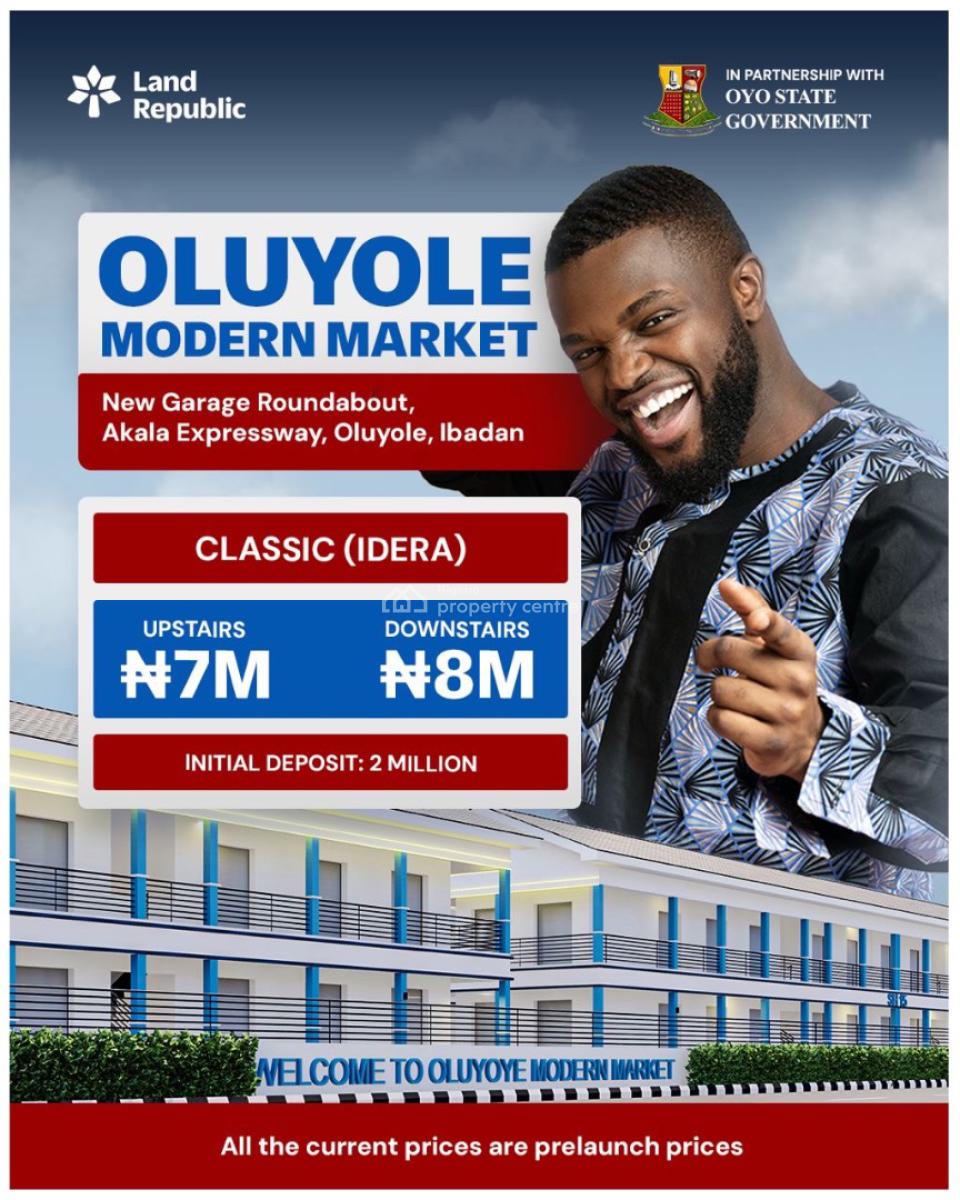 Affordable Shop Space  at Oluyole Modern Market, Ibadan, New Garage Junction ,oluyole ,ibadan., Ibadan, Oyo, Shop for Sale