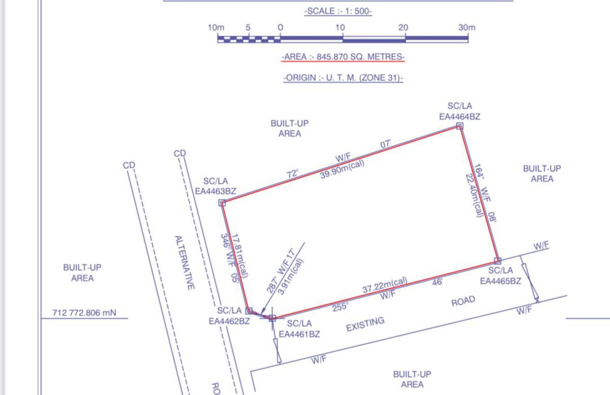 Fenced Bare Land Measuring 845.870 Sq.mts, Lekki Phase 1, Lekki, Lagos, Mixed-use Land for Sale