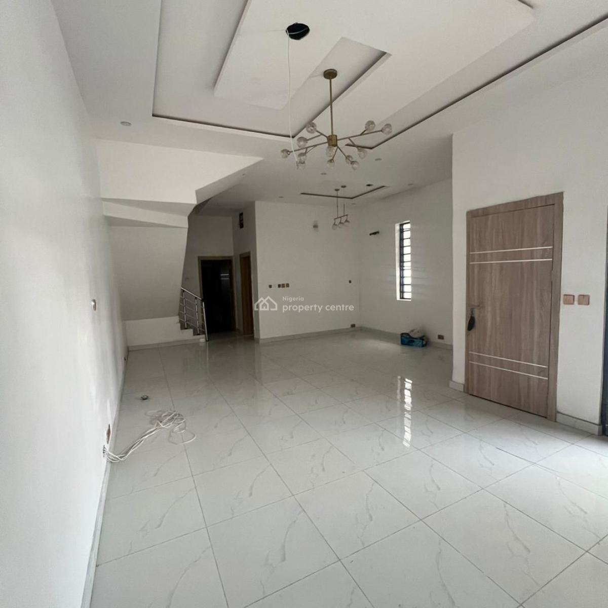 Well-finished 4-bedroom Semi-detached Home with Private Bq, Chevron, Lekki, Lagos, Semi-detached Duplex for Rent