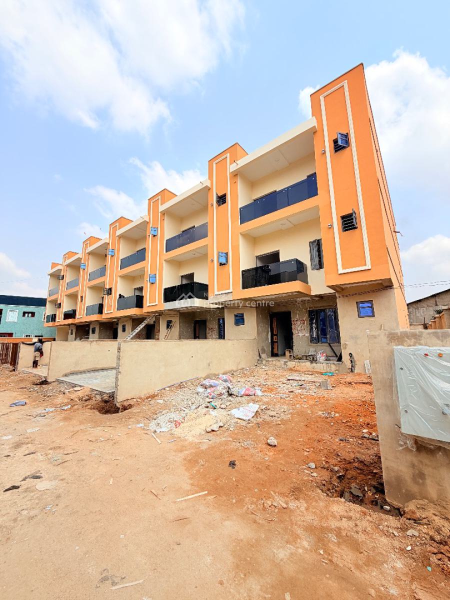 Spacious 4 Bedroom Terrace Duplex with a Room Bq, New Oko-oba, Agege, Lagos, Terraced Duplex for Sale