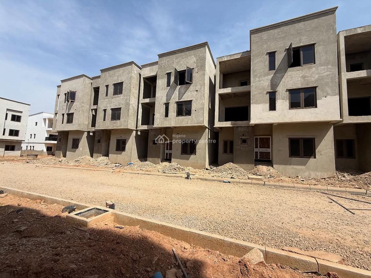 Standard 4bedroom Terrace Duplex with a Bq(buy&finish), Mabushi, Abuja, Terraced Duplex for Sale