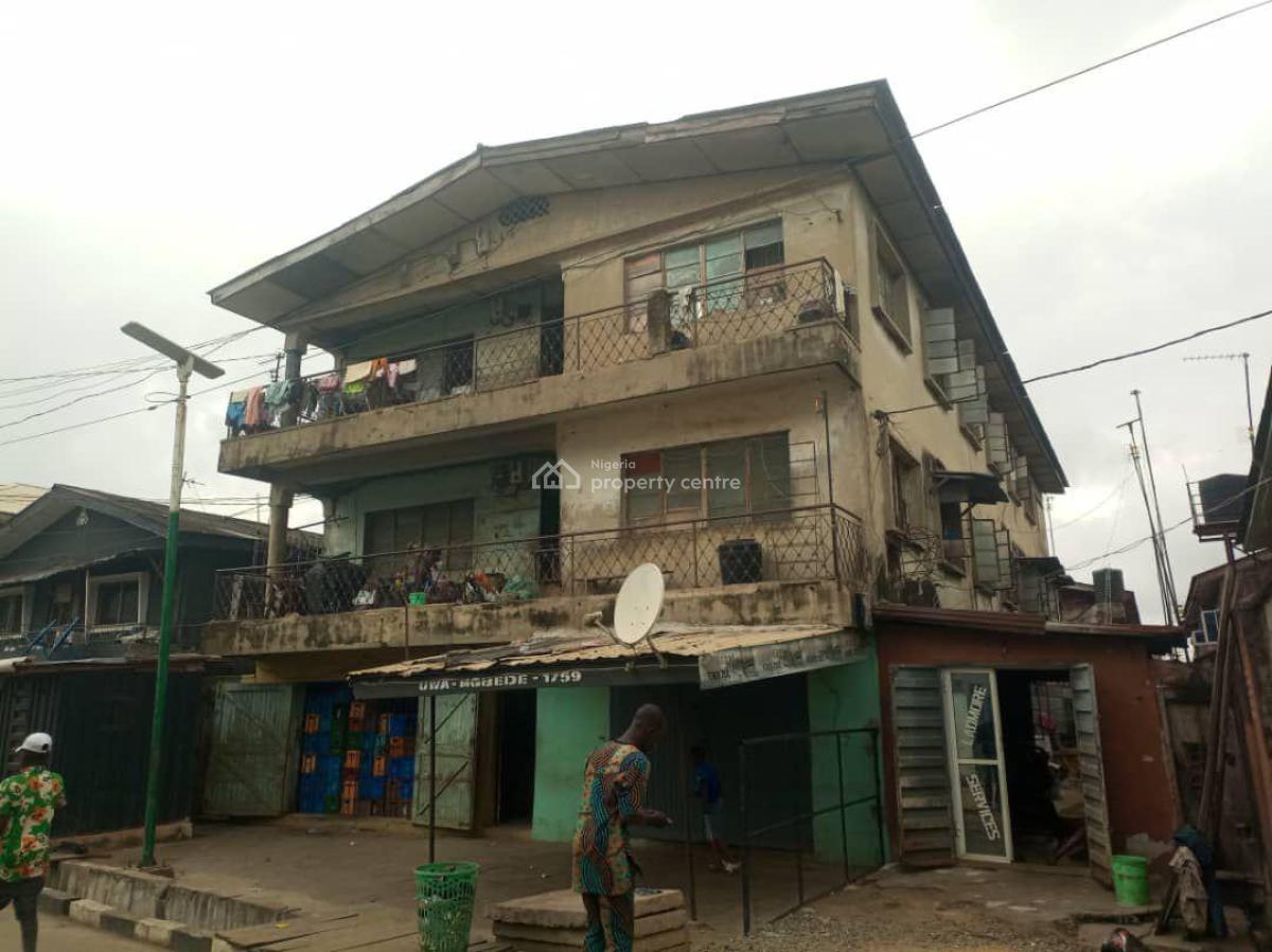 Prime Two-storey Building with 10 Mini Flat, 16 Sing Rooms & 3 Shops, Kadiriu Street, Ojuelegba, Surulere, Lagos, Block of Flats for Sale