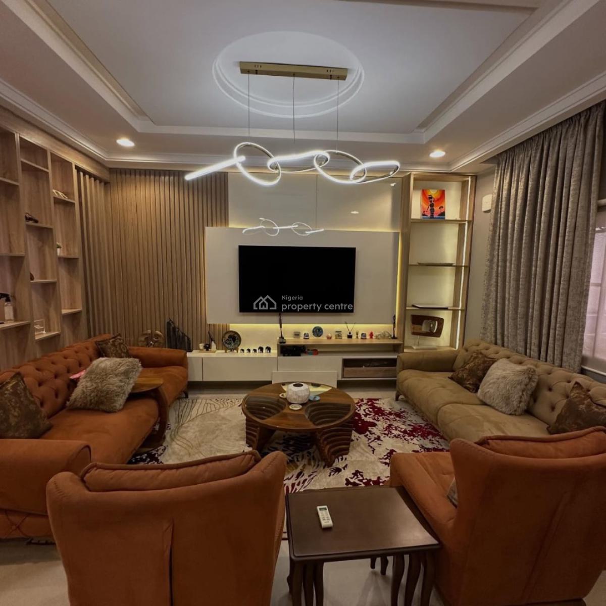 Neatly Furnished 4 Bedroom Terrace Duplex + Maids Room, Guzape District, Abuja, Terraced Duplex for Sale