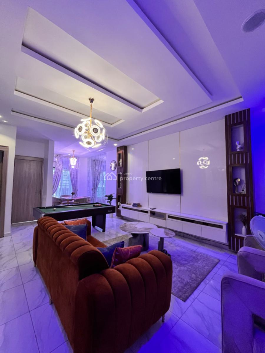 Fully Furnished 4-bedroom Terrace Duplex with Pool, Gym, Solar & Sport, Harris Drive, Vgc, Lekki, Lagos, Terraced Duplex for Rent