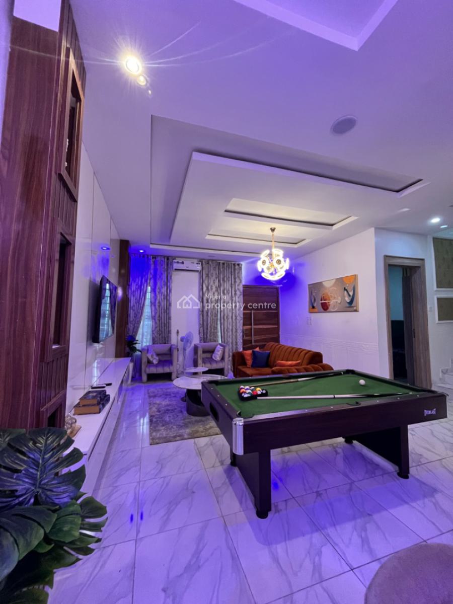 Fully Furnished 4-bedroom Terrace Duplex with Pool, Gym, Solar & Sport, Harris Drive, Vgc, Lekki, Lagos, Terraced Duplex for Rent